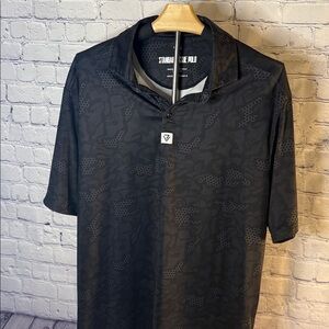 Standard Issue Camo Print Polo Black Shirt